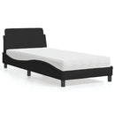 seng med madras Dover 90x190 cm stof sort