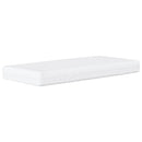 seng med madras Dover 90x190 cm stof cremefarvet