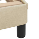 seng med madras Dover 90x190 cm stof cremefarvet