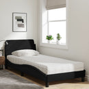 seng med madras Dover 90x200 cm stof sort