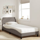 seng med madras Dover 90x200 cm stof gråbrun