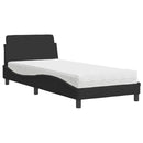 seng med madras Dover 90x200 cm velour sort