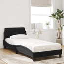 seng med madras Dover 90x200 cm velour sort