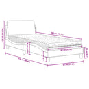 seng med madras Dover 90x200 cm velour sort