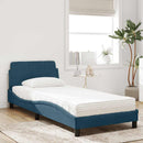 seng med madras Dover 90x200 cm velour blå