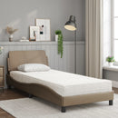 seng med madras Dover 90x200 cm kunstlæder cappuccinofarvet