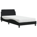 seng med madras Dover 100x200 cm stof sort