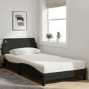seng med madras Dover 100x200 cm stof sort