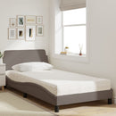 seng med madras Dover 100x200 cm stof gråbrun