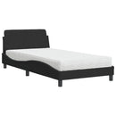 seng med madras Dover 100x200 cm velour sort
