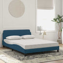 seng med madras Dover 120x200 cm velour blå