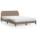 seng med madras Dover 120x200 cm kunstlæder cappuccinofarvet
