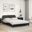 seng med madras Dover 120x200 cm kunstlæder sort og hvid