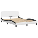 seng med madras Dover 120x200 cm kunstlæder sort og hvid