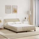 seng med madras Dover 140x190 cm stof cremefarvet