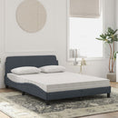 seng med madras Dover 140x190 cm velour mørkegrå