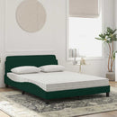 seng med madras Dover 140x190 cm velour mørkegrøn