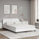 seng med madras Dover 140x190 cm kunstlæder hvid