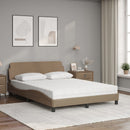 seng med madras Dover 140x190 cm kunstlæder cappuccinofarvet