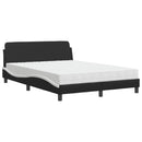 seng med madras Dover 140x190 cm kunstlæder sort og hvid