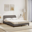 seng med madras Dover 140x200 cm stof gråbrun