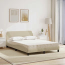 seng med madras Dover 140x200 cm stof cremefarvet