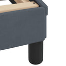 seng med madras Dover 140x200 cm velour mørkegrå