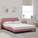 seng med madras Dover 140x200 cm velour lyserød