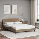 seng med madras Dover 140x200 cm kunstlæder cappuccinofarvet