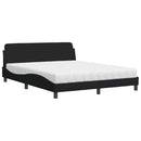 seng med madras Dover 160x200 cm stof sort