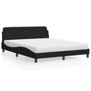 seng med madras Dover 160x200 cm stof sort