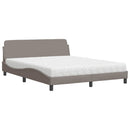 seng med madras Dover 160x200 cm stof gråbrun