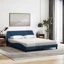 seng med madras Dover 160x200 cm stof blå