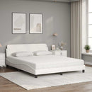 seng med madras Dover 160x200 cm kunstlæder hvid