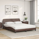seng med madras Dover 160x200 cm kunstlæder brun