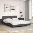 seng med madras Dover 160x200 cm kunstlæder grå