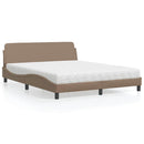 seng med madras Dover 160x200 cm kunstlæder cappuccinofarvet
