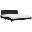 seng med madras Dover 180x200 cm stof sort