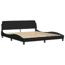 seng med madras Dover 180x200 cm stof sort