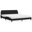 seng med madras Dover 180x200 cm stof sort