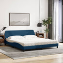 seng med madras Dover 180x200 cm stof blå