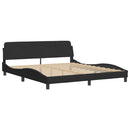 seng med madras Dover 180x200 cm velour sort