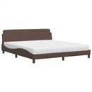 seng med madras Dover 180x200 cm kunstlæder brun