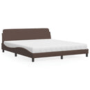 seng med madras Dover 180x200 cm kunstlæder brun