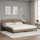 seng med madras Dover 180x200 cm kunstlæder cappuccinofarvet