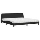 seng med madras Dover 200x200 cm stof sort