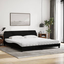 seng med madras Dover 200x200 cm stof sort