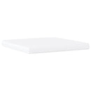 seng med madras Dover 200x200 cm stof cremefarvet