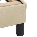 seng med madras Dover 200x200 cm stof cremefarvet