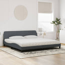 seng med madras Dover 200x200 cm velour mørkegrå